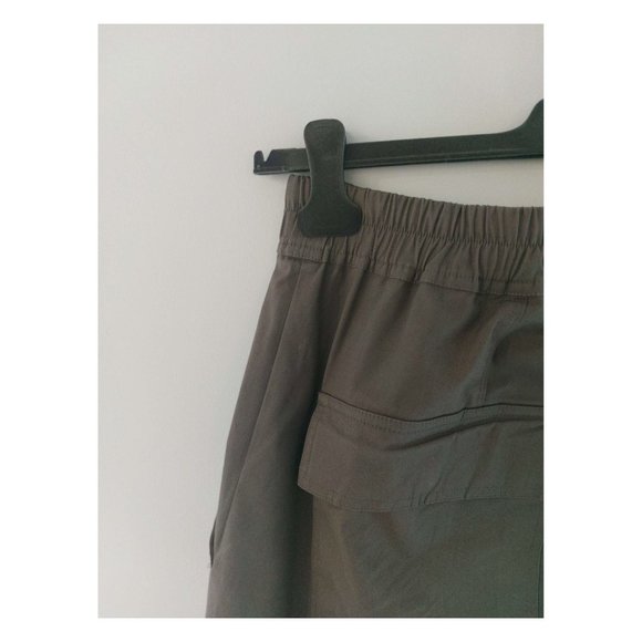 Rick Owens Taupe Drawstring Cropped Trousers Size 32 - Picture 4 of 7